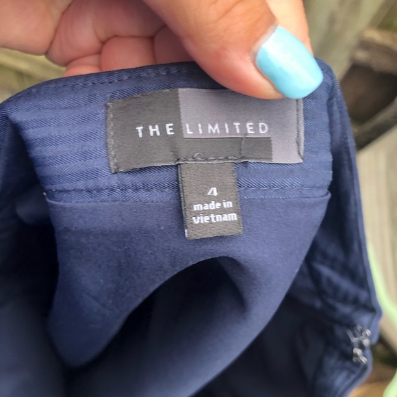 THE LIMITED NAVY BLUE STRIPED PREPPY MINI SKIRT - Picture 4 of 4